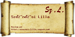 Szénási Lilla névjegykártya