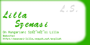 lilla szenasi business card